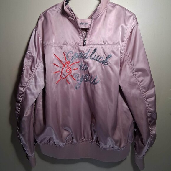 Frank Stone Embroidered Floral Design Womens Bomber Jacket - Picture 3 of 4